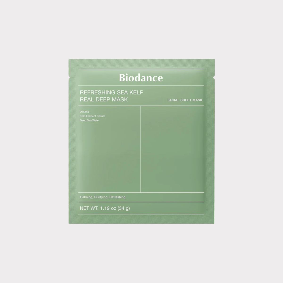 BIODANCE jūros dumblių kaukė „Real Deep Mask“ (1 kaukė)