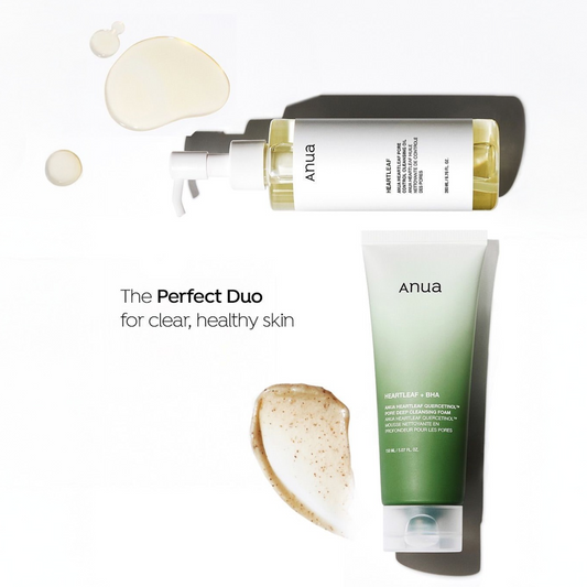 „Anua Heartleaf“ giliai valomasis odos priežiūros duetas