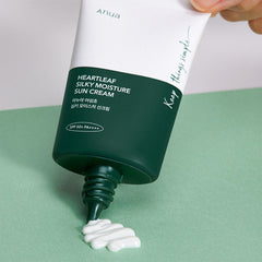 „Anua Heartleaf“ šilkinis drėkinamasis kremas nuo saulės SPF50+ PA++++ (50 ml)